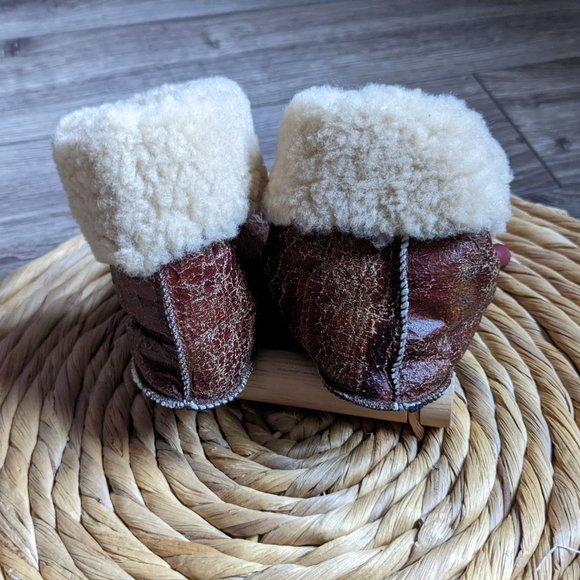 NWOT Baby (12M*) - Handmade Distressed Booties - Picture 3 of 8